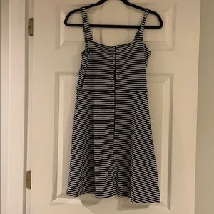 Navy/White Ribbed Swing Dress